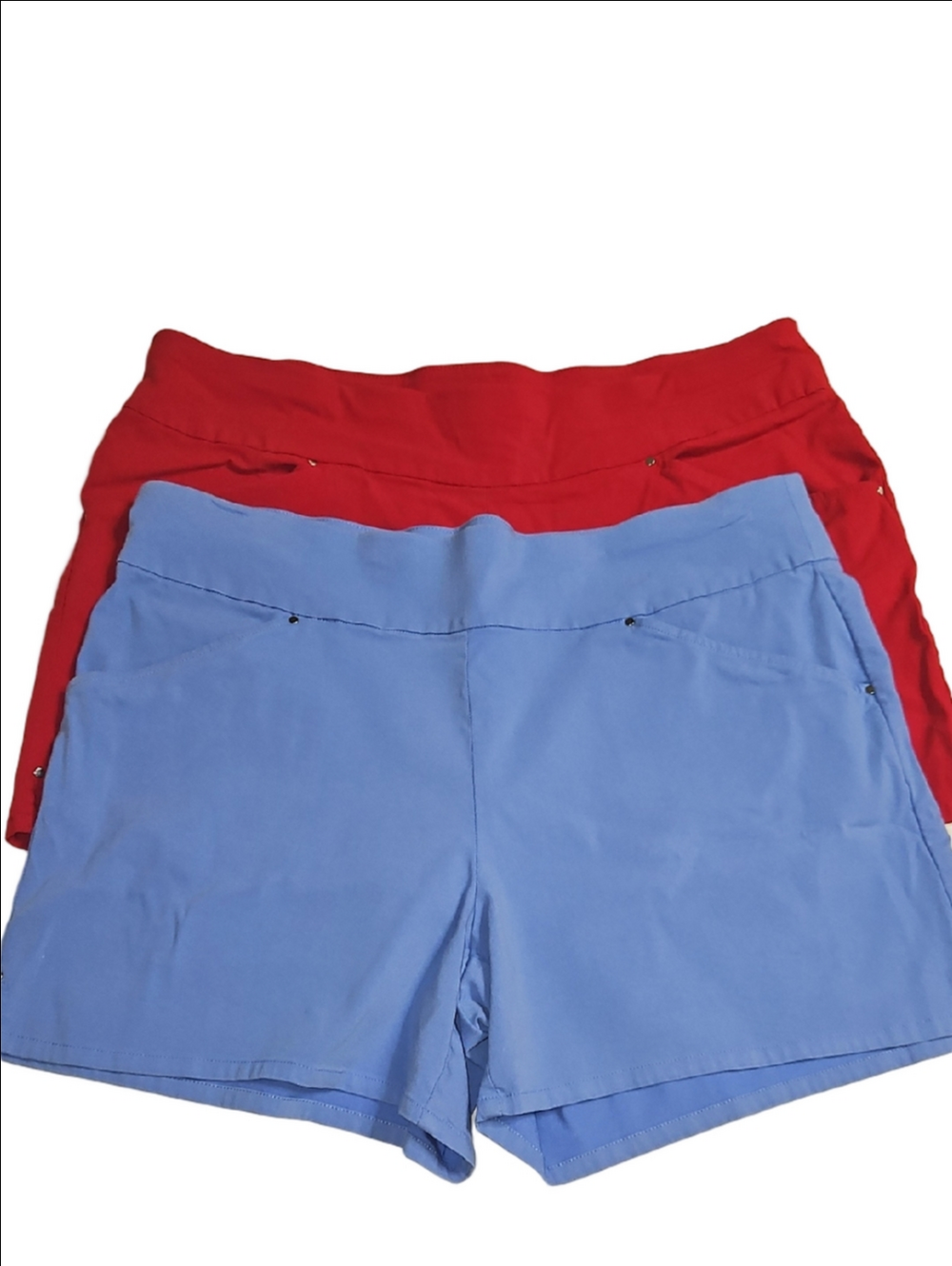 INC International Concepts Active Shorts in Light Blue and Red Size 18